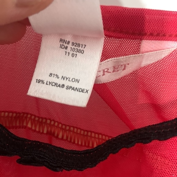Victoria secret red sheer medium Teddy mini dress - Picture 4 of 6